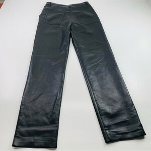 Wilfred Women Faux Leather Pants Size Small Black High‎ Rise Straight Office